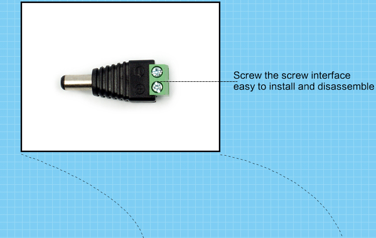 Hot Sale CCTV Accessories 12v DC Male Power Connector 5.5*2.1mm DC Jack(图2)